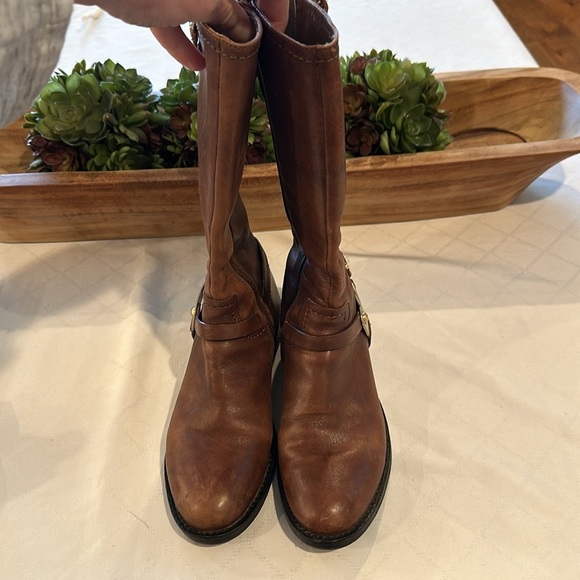 Ecco Hobart Harness leather riding boots with gold hardware women’s size EU 36 - Picture 2 of 9